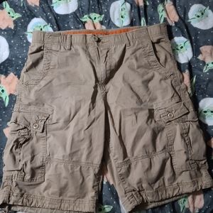 Khaki cargo shorts